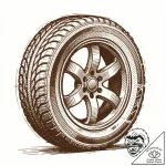 A person repairing a bicycle tire., tattoo fl… – style Flux Inscriptions – tattoo sketch (24.11.2025 19:07)