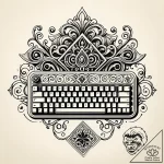 Tattoo design a stylized mechanical keyboard… – style Jaeger Simple – tattoo sketch (24.11.2025 19:21)