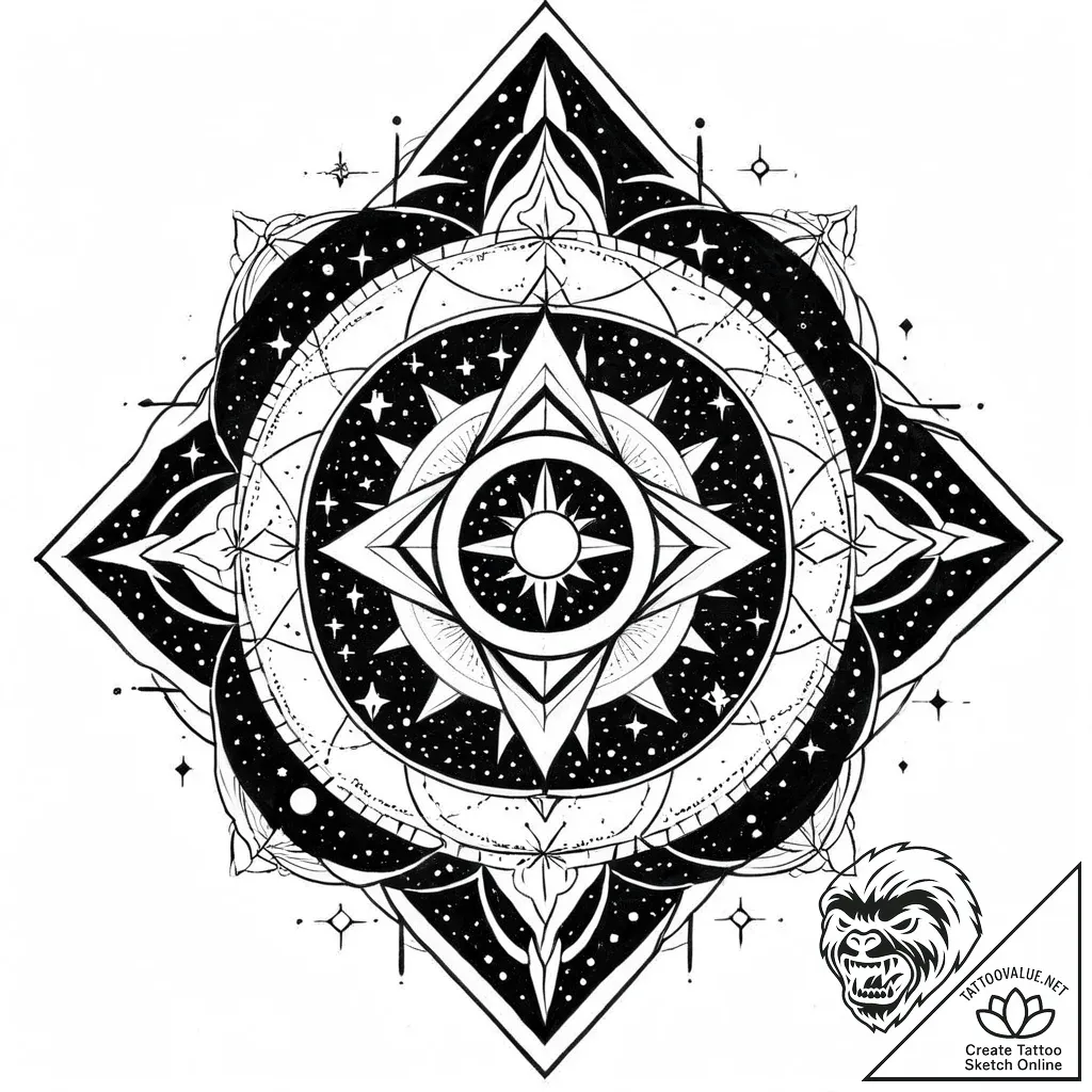 Tattoo sketch: a simple, clean design of svar... - style Jaeger Mini - tattoo sketch (24.11.2025 19:25)