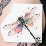 стрекоза, tattoo sketch design, muted color p… – style Flux Inscriptions – tattoo sketch (24.11.2025 21:37)