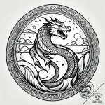 Glyph-etched relic beneath celestial bloom, t… – style Jagger Old – tattoo sketch (24.11.2025 22:37)