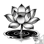 Tattoo design a lotus flower, blooming in dar… – style Flux Inscriptions – tattoo sketch (25.11.2025 00:17)