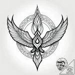 Tattoo sketch, soul piano keys forming wings,… – style Jagger Old – tattoo sketch (25.11.2025 01:17)