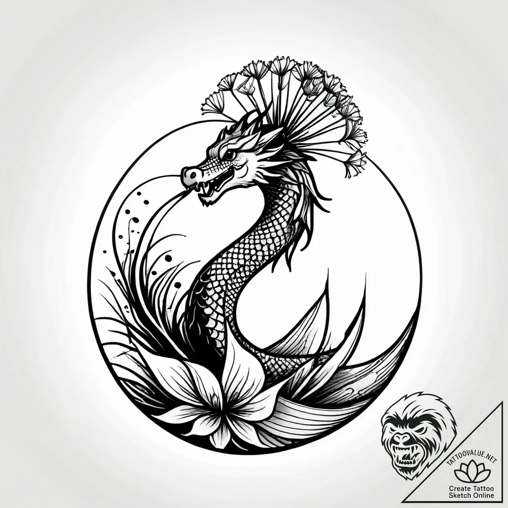 A detailed macro shot of a dandelion seed hea... - style Jagger Old - tattoo sketch (25.11.2025 02:37)