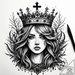 Eskiz.to, tattoo sketch, crush with seaweed c… – style Jaeger Simple – tattoo sketch (25.11.2025 05:56)