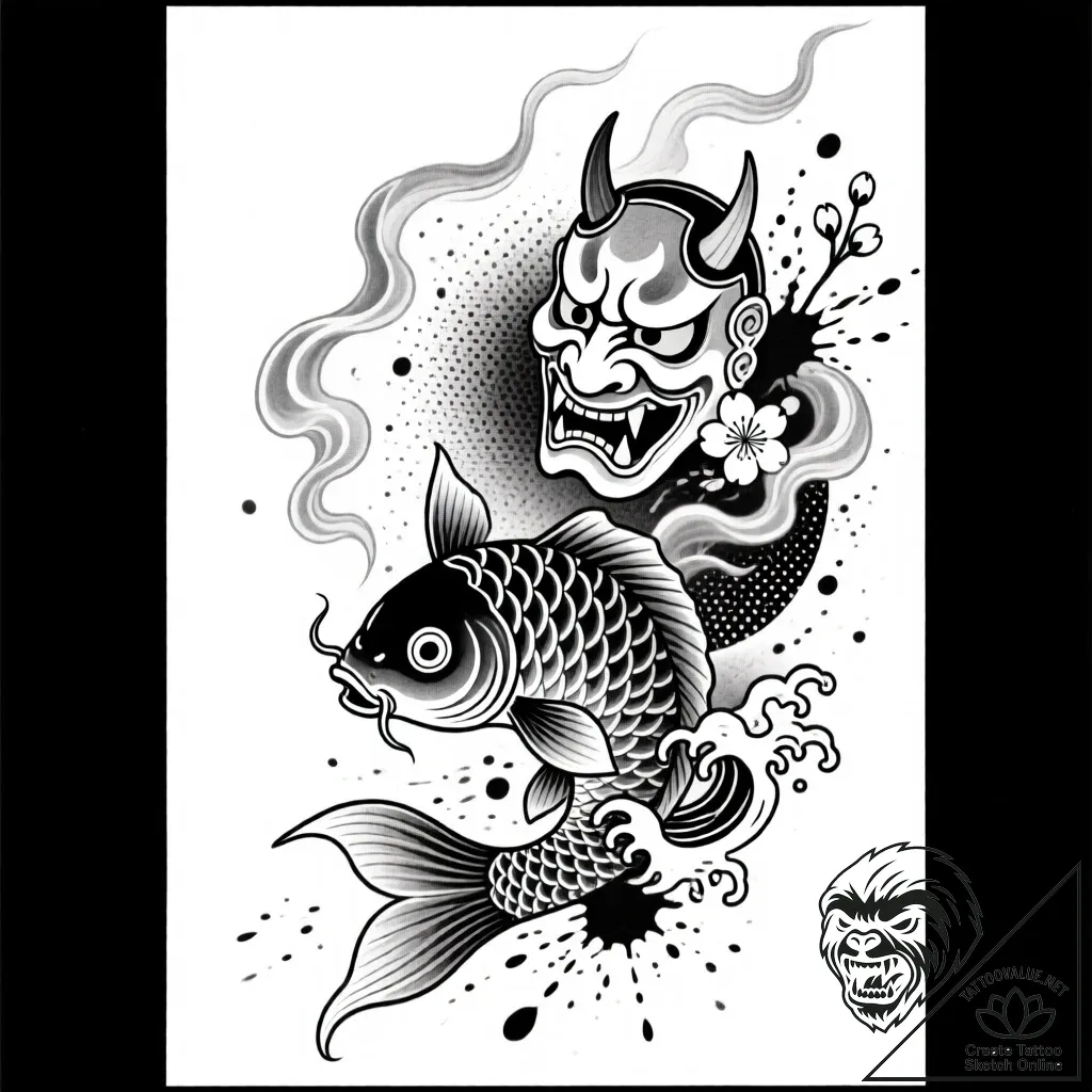 Tat tattoo sketch, dancer silhouette blending... - style Flux Inscriptions - tattoo sketch (25.11.2025 06:57)