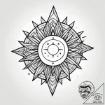 Tattoo sketch a minimalist sun and moon, half… – style Jagger Old – tattoo sketch (25.11.2025 07:57)