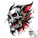 Tattoo sketch, vintage airplane flying over m… – style Flux Inscriptions – tattoo sketch (25.11.2025 09:37)