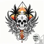 Tat tattoo sketch, palm tree fronds silhouett… – style Jaeger Mini – tattoo sketch (25.11.2025 10:16)