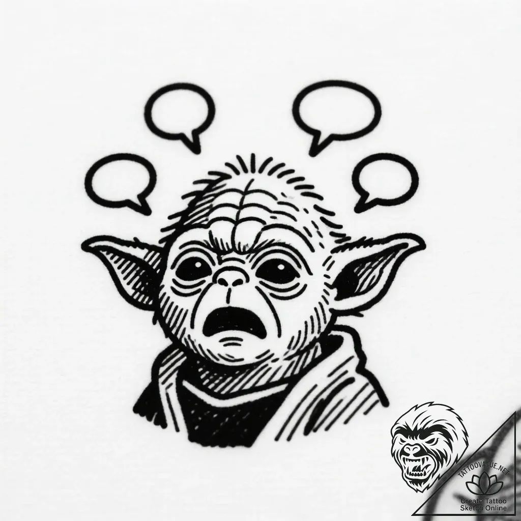 Eskiz.to, tattoo sketch, mike scared face wit... - style Flux Inscriptions - tattoo sketch (25.11.2025 10:57)