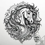 Tat tattoo sketch, surrealistic horse with fl… – style Jaeger Mini – tattoo sketch (25.11.2025 11:37)