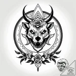 Tattoo design a zodiac animal in a dynamic po… – style Jagger Old – tattoo sketch (25.11.2025 13:17)