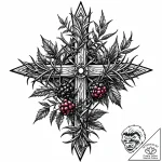 Tattoo design a thorny bush or bramble, symbo… – style Jaeger Mini – tattoo sketch (25.11.2025 14:16)