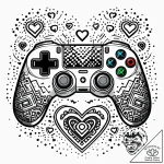 Tattoo sketch, gamer controller surrounded by… – style Jaeger Simple – tattoo sketch (25.11.2025 15:17)