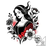 мэри и ведьмин цветок (mary and the witch’s f… – style Flux Inscriptions – tattoo sketch (25.11.2025 20:17)