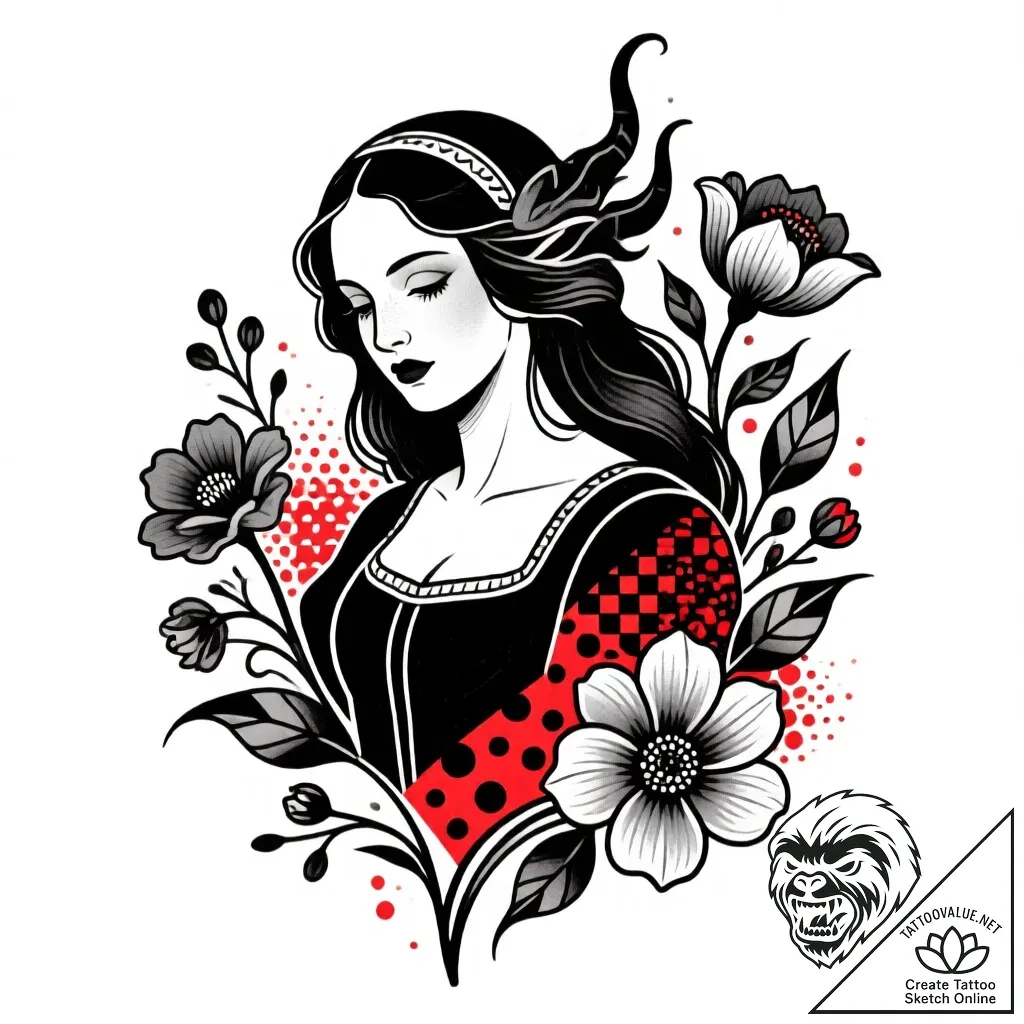 мэри и ведьмин цветок (mary and the witch’s f... - style Flux Inscriptions - tattoo sketch (25.11.2025 20:17)