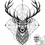 Tattoo design a majestic stag, antlers strong… – style Jaeger Mini – tattoo sketch (25.11.2025 20:56)