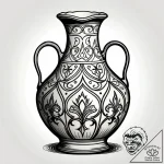A person throwing a pottery vase on a wheel.,… – style Jagger Old – tattoo sketch (25.11.2025 21:17)