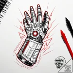 Tat tattoo sketch, vi’s mechanical gauntlets… – style Jaeger Simple – tattoo sketch (25.11.2025 21:57)