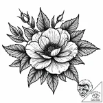 Tat tattoo sketch, wild rose bush with sharp… – style Jaeger Mini – tattoo sketch (25.11.2025 23:37)