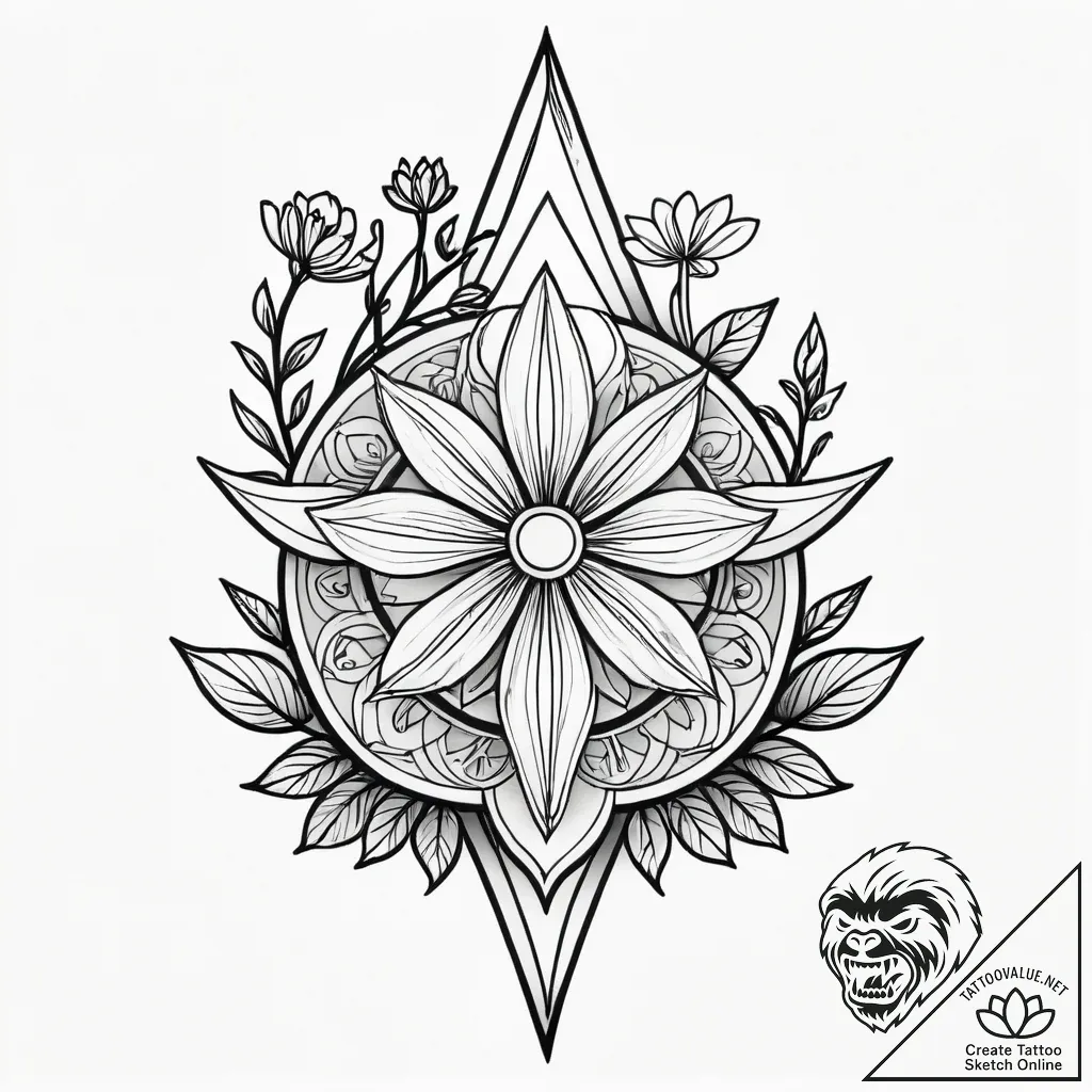 A minimalist tattoo design of the lunitsa sym... - style Jagger Old - tattoo sketch (26.11.2025 01:17)