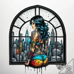 A silhouette of a person standing in a large,… – style Jaeger Simple – tattoo sketch (26.11.2025 01:57)