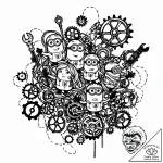 Tattoo sketch, minions tangled in gadgets, ch… – style Jaeger Mini – tattoo sketch (26.11.2025 02:17)