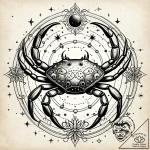 Tattoo design a cancer constellation, its sta… – style Jaeger Simple – tattoo sketch (26.11.2025 03:16)