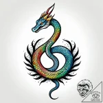 Nebula serpent crowned with light, ink illust… – style Jagger Old – tattoo sketch (26.11.2025 03:57)