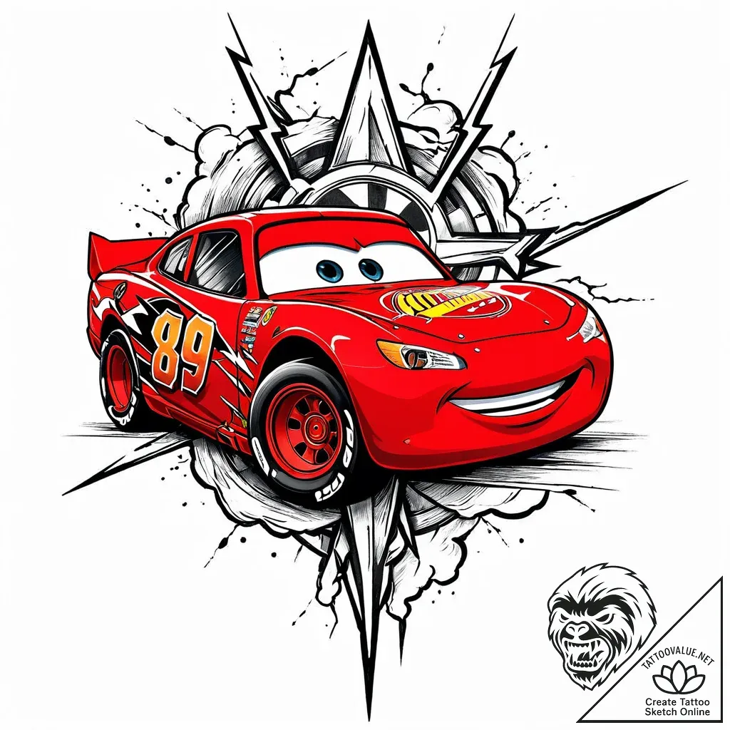 Tattoo sketch, mater and lightning mcqueen du... - style Jaeger Mini - tattoo sketch (26.11.2025 06:17)