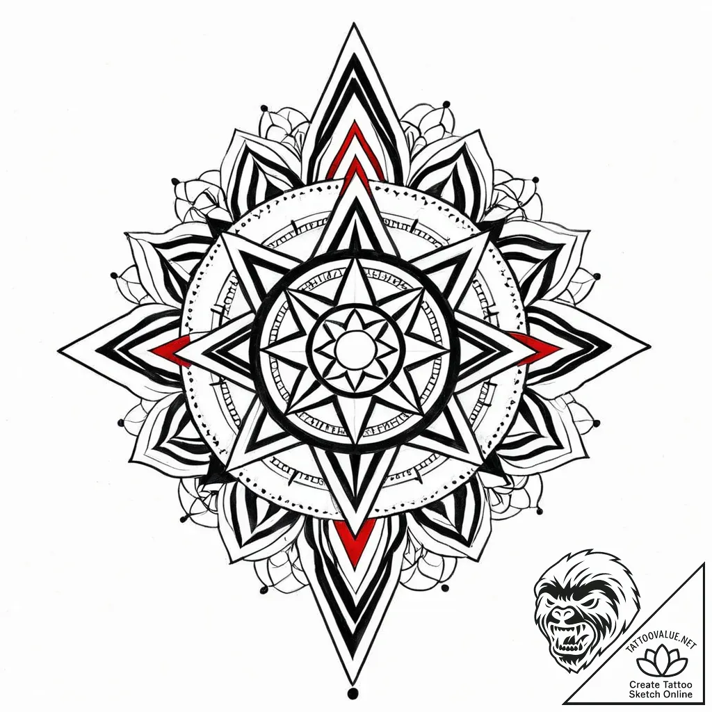 Onyx staff crowned in stars, tattoo drawing o... - style Jaeger Mini - tattoo sketch (26.11.2025 08:57)