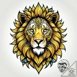 Tattoo sketch a leo lion’s face adorned with… – style Jagger Old – tattoo sketch (26.11.2025 09:17)