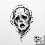 Tattoo sketch, fear with swirling lines of an… – style Flux Inscriptions – tattoo sketch (26.11.2025 10:57)