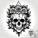 Tat tattoo sketch, graffiti-style skull with… – style Jagger Old – tattoo sketch (26.11.2025 13:16)