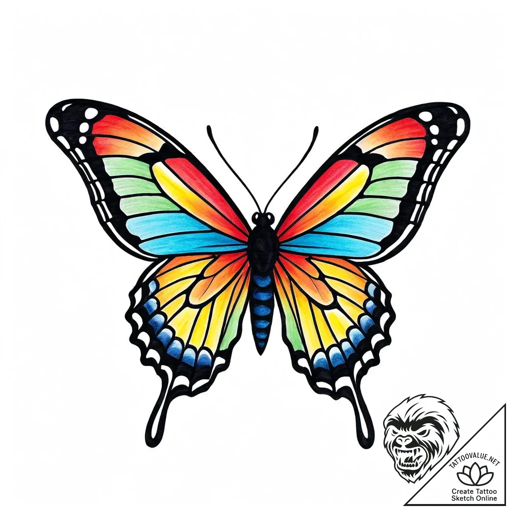 Tattoo sketch, small minimalist butterfly wit... - style Jaeger Mini - tattoo sketch (26.11.2025 14:17)