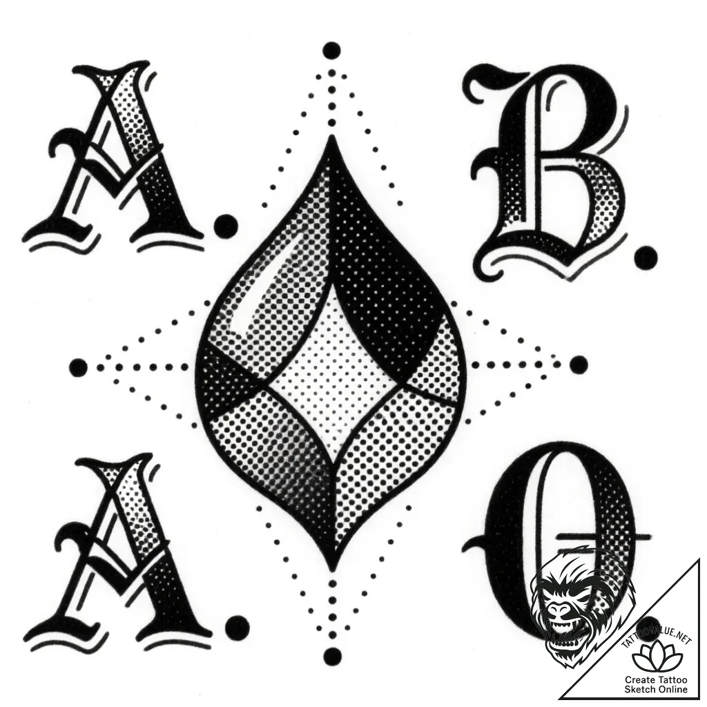 группа крови, tattoo flash sheet design, blac... - style Flux Inscriptions - tattoo sketch (26.11.2025 16:17)