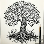 Tattoo design a strong, rooted tree, symboliz… – style Jaeger Simple – tattoo sketch (27.11.2025 01:36)