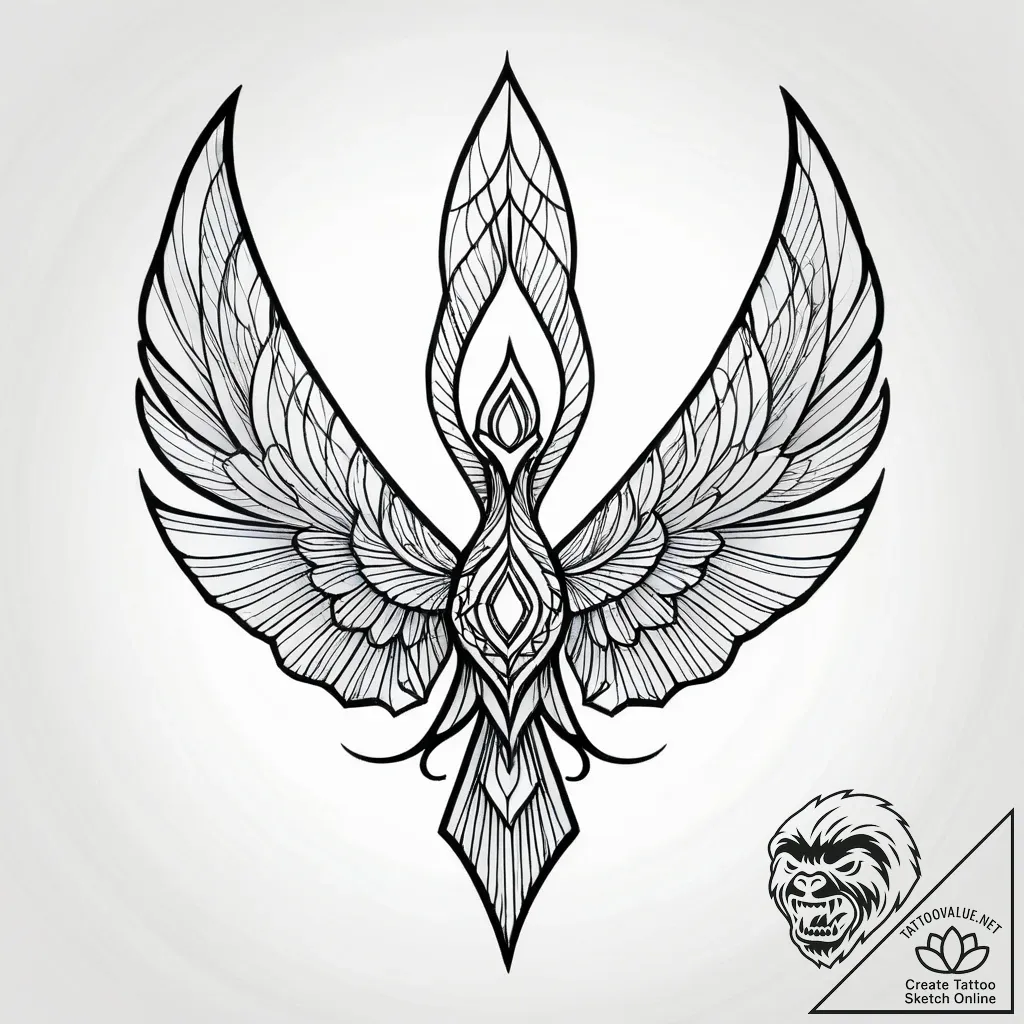 Xiphos wings beneath spectral veil, tattoo fl... - style Jagger Old - tattoo sketch (27.11.2025 03:41)