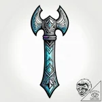 Tattoo sketch a powerful, simple axe head, sy… – style Jagger Old – tattoo sketch (27.11.2025 06:17)