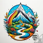 Tattoo sketch a path winding upwards towards… – style Jaeger Simple – tattoo sketch (27.11.2025 06:57)