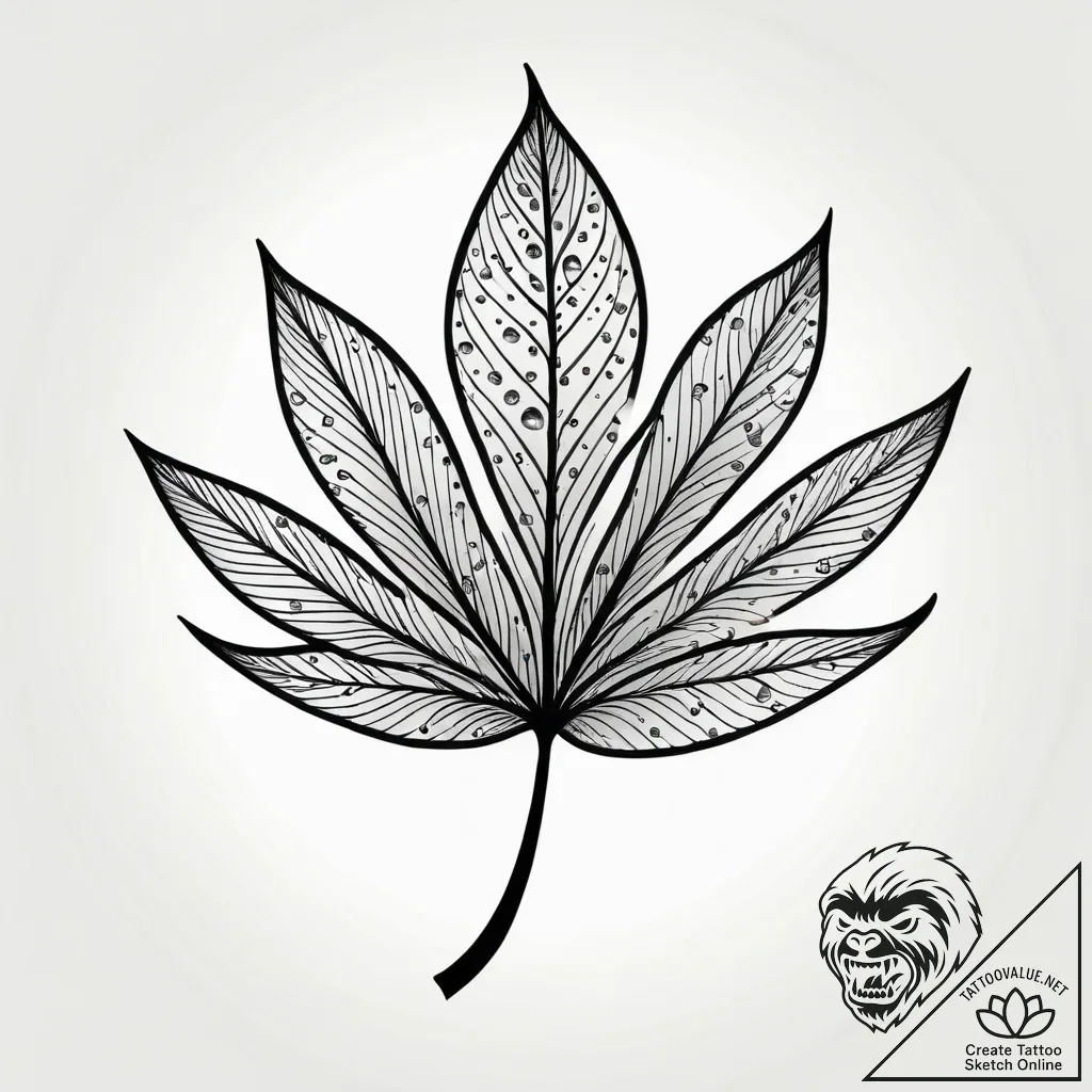 Tat tattoo sketch, hyperrealistic leaf covere... - style Jagger Old - tattoo sketch (27.11.2025 08:57)