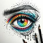 Tattoo sketch, sadness with watery eyes, soft… – style Jaeger Simple – tattoo sketch (27.11.2025 09:37)