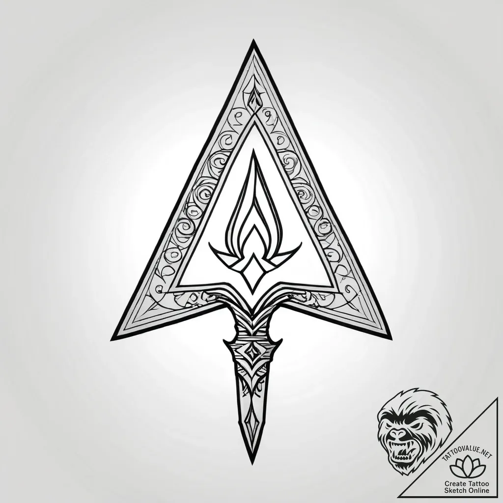 Tattoo sketch a sagittarius archer, with jupi... - style Jagger Old - tattoo sketch (27.11.2025 11:37)