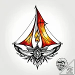 Tattoo sketch, ra riding flaming solar barque… – style Jagger Old – tattoo sketch (27.11.2025 12:57)