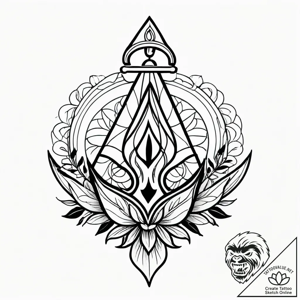 Tat tattoo sketch, flowing watercolor washes... - style Jagger Old - tattoo sketch (27.11.2025 17:57)