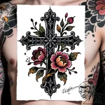 Tat tattoo sketch, gothic skull with ornate i… – style Flux Inscriptions – tattoo sketch (27.11.2025 18:17)