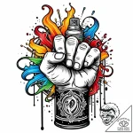 Tat tattoo sketch, rebel’s fist raised high w… – style Jaeger Mini – tattoo sketch (27.11.2025 18:57)