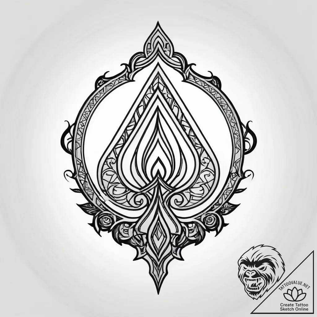 A detailed broken picture frame, damaged,, ar... - style Jagger Old - tattoo sketch (27.11.2025 19:16)