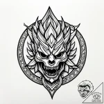 Tattoo sketch a “boss fight” health bar spann… – style Jagger Old – tattoo sketch (28.11.2025 00:36)