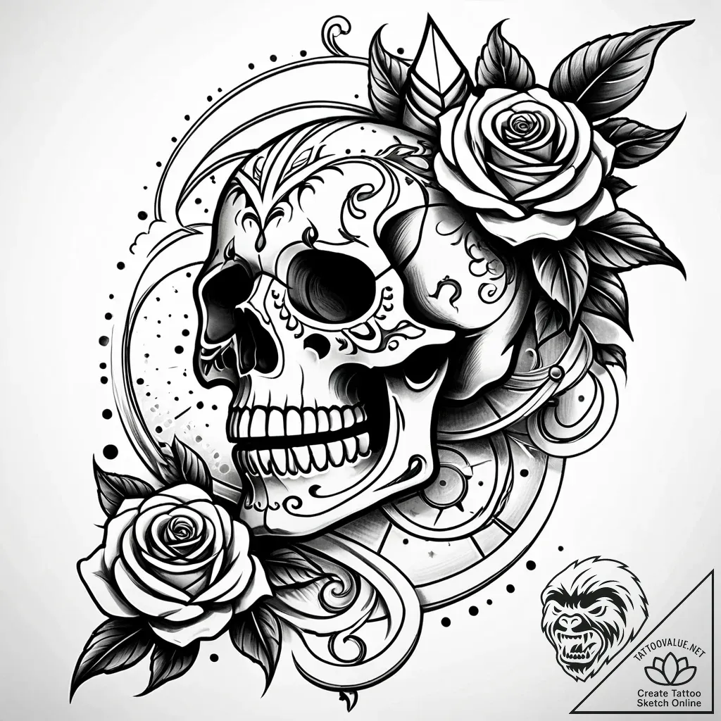 A view of a bridge from directly underneath,... - style Jaeger Simple - tattoo sketch (28.11.2025 06:36)